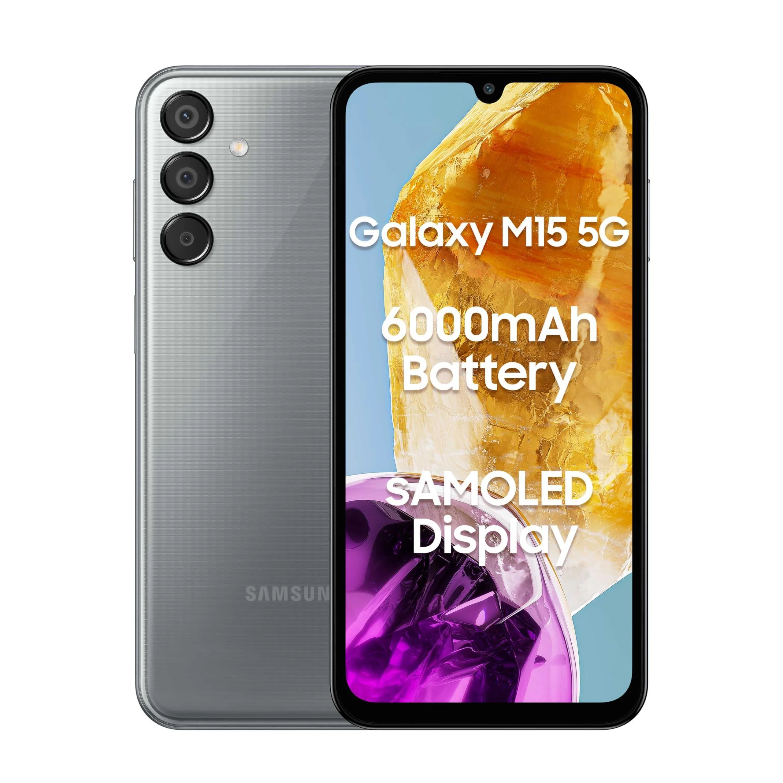 Samsung Galaxy M15 5G (Stone Grey,4GB RAM,128GB Storage) Refurbished