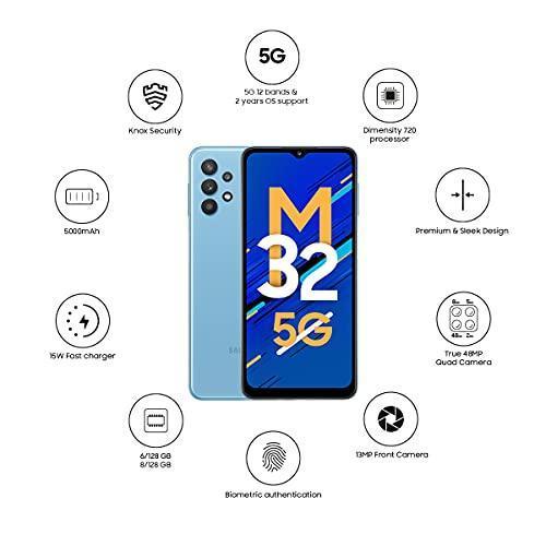 Samsung Galaxy M32 5G (Sky Blue, 6GB RAM, 128GB Storage) Refurbished - Image 7