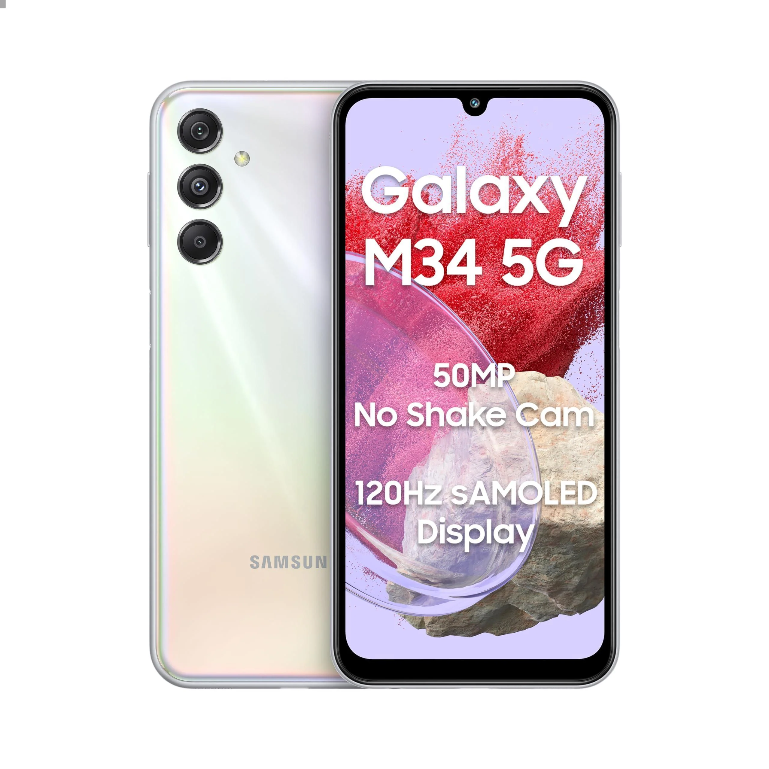 Samsung Galaxy M34 5G (Prism Silver,6GB,128GB)|120Hz sAMOLED Display Refurbished - Image 6