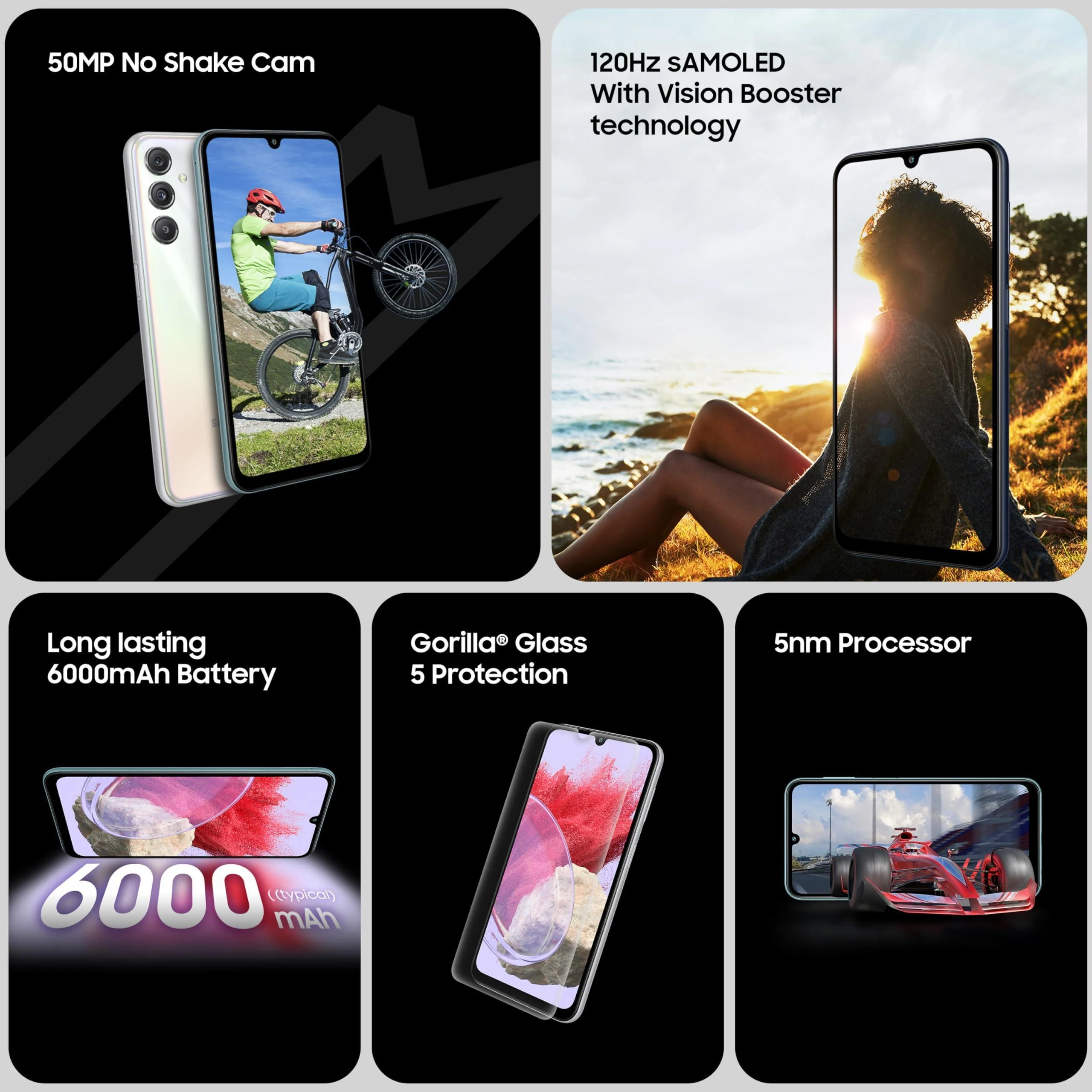 Samsung Galaxy M34 5G (Waterfall Blue,6GB,128GB)|120Hz sAMOLED Display|50MP Triple No Shake Cam|6000 mAh Battery|4 Gen OS Upgrade & 5 Year Security Update|12GB RAM with RAM+|Android 13|Without Charger - Image 5