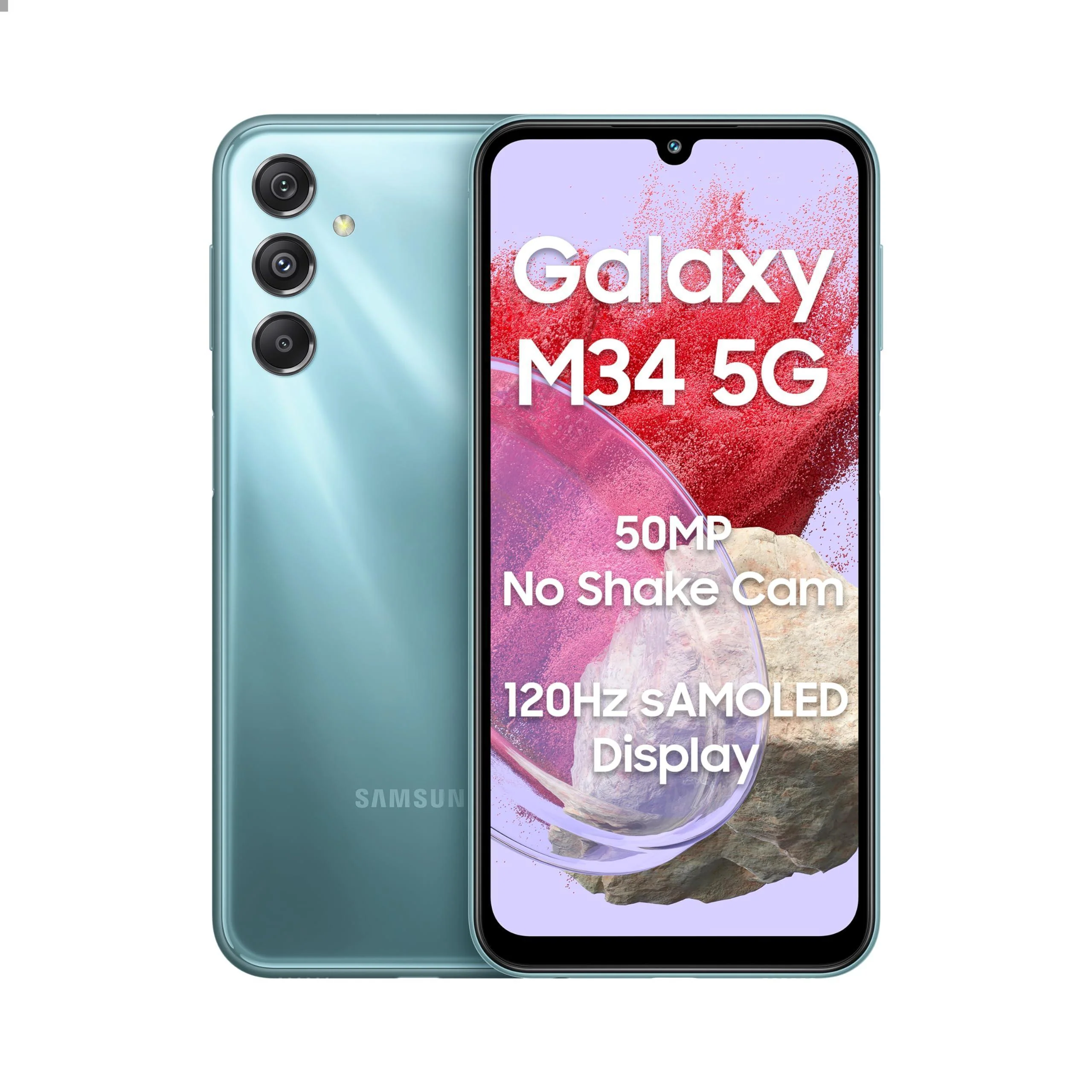 Samsung Galaxy M34 5G (Waterfall Blue,6GB,128GB)|120Hz sAMOLED Display|50MP Triple No Shake Cam|6000 mAh Battery|4 Gen OS Upgrade & 5 Year Security Update|12GB RAM with RAM+|Android 13|Without Charger - Image 6