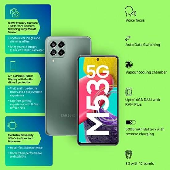Samsung Galaxy M53 5G (Mystique Green, 6GB, 128GB Storage) 108MP Refurbished - Image 3