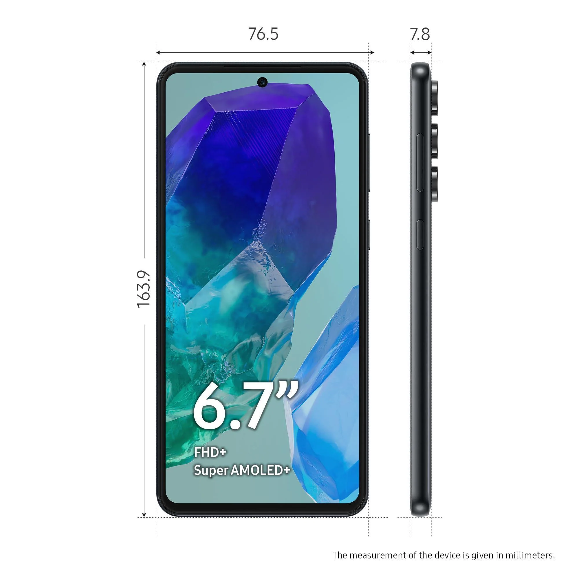 Samsung Galaxy M55 5G (Denim Black,12GB RAM,256GB Storage) | 50MP Triple Cam| 5000mAh Battery| Snapdragon 7 Gen 1 | 4 Gen. OS Upgrade & 5 Year Security Update| Super AMOLED+ Display| Without Charger - Image 6