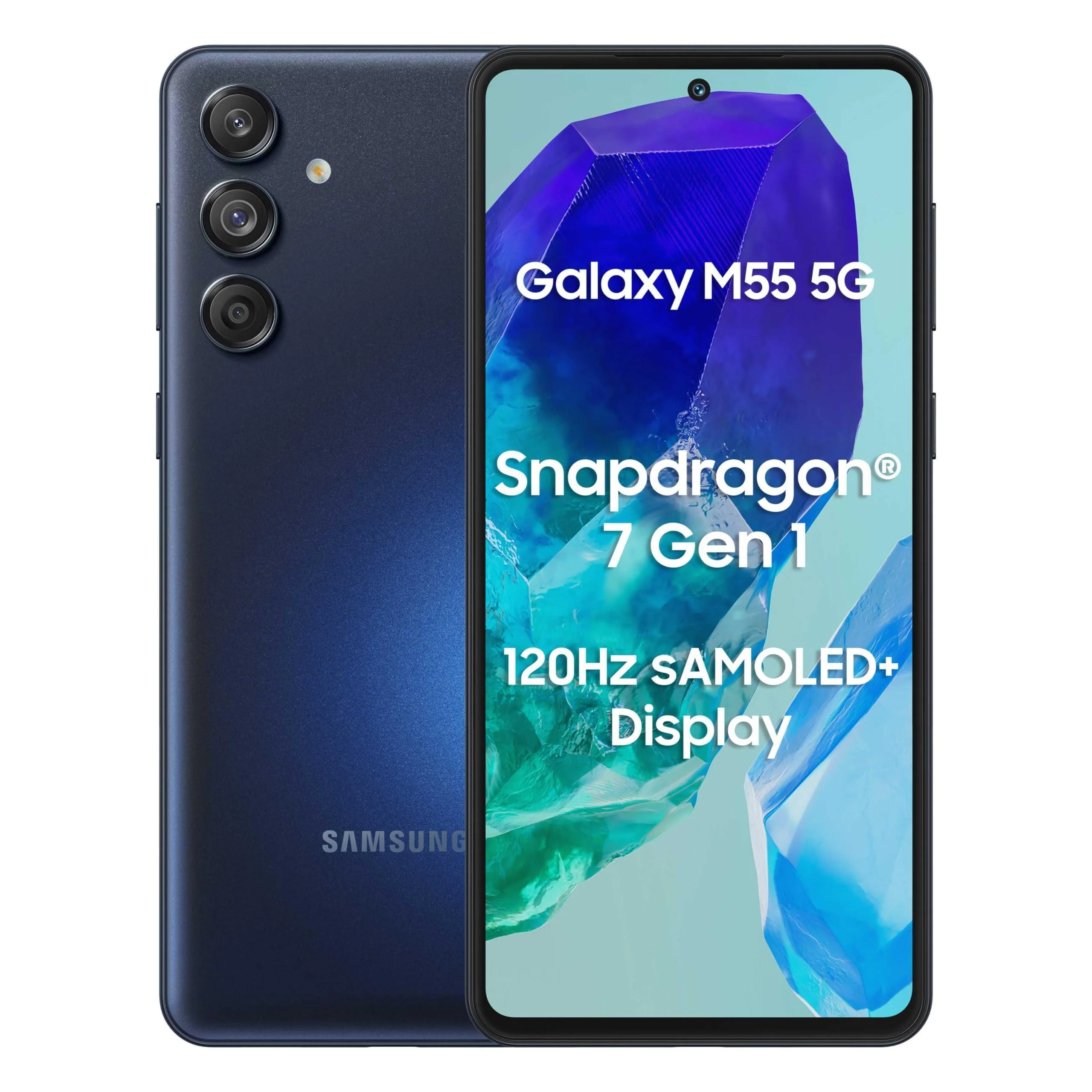 Samsung Galaxy M55 5G (Denim Black,8GB RAM,256GB Storage) | 50MP Triple Cam Preowned