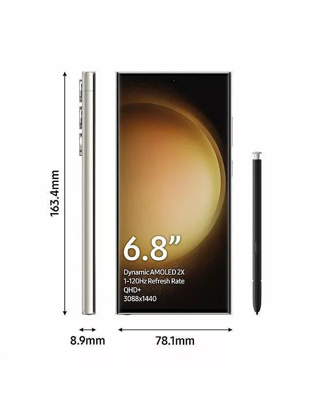 Samsung Galaxy S23 Ultra 5G (Cream, 12GB RAM, 256GB Storage) Refurbished - Image 3