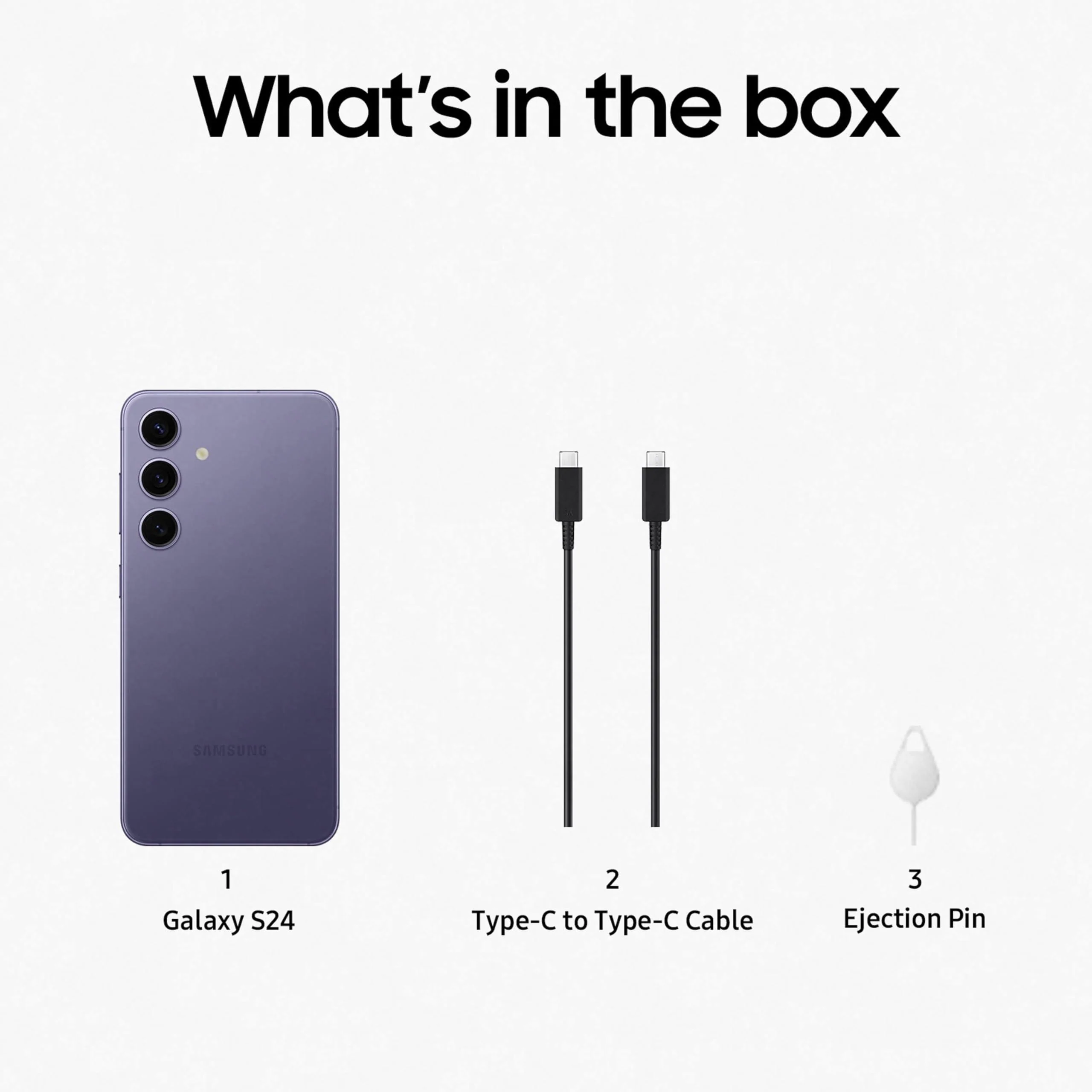 Samsung Galaxy S24 5G AI Smartphone (Cobalt Violet, 8GB, 256GB Storage) Refurbished - Image 3
