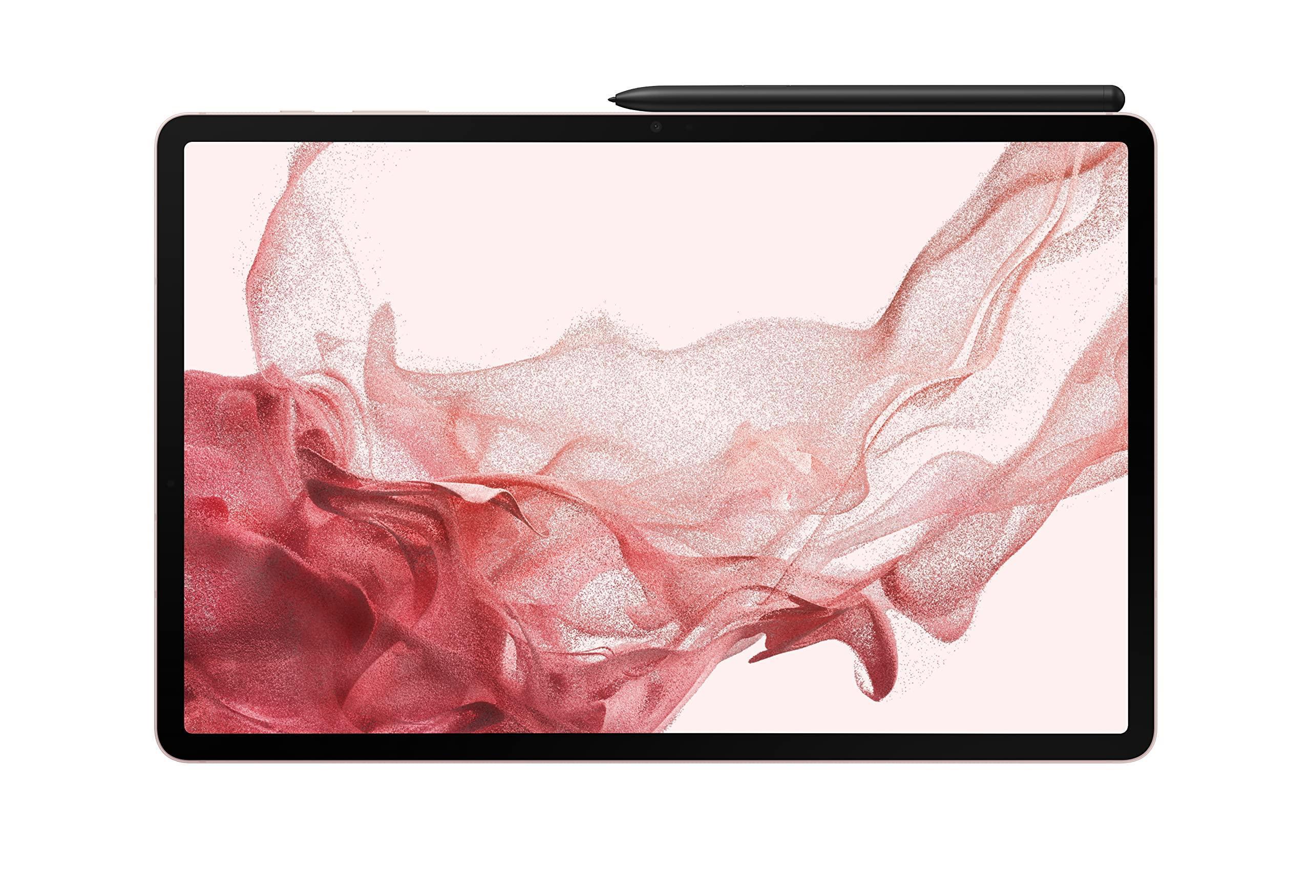Samsung Galaxy Tab S8+ 31.49 cm (12.4 inch) sAMOLED Display, RAM 8 GB, ROM 128 GB Expandable, S Pen in-Box, Wi-Fi+5G Tablet, Pink Gold Preowned