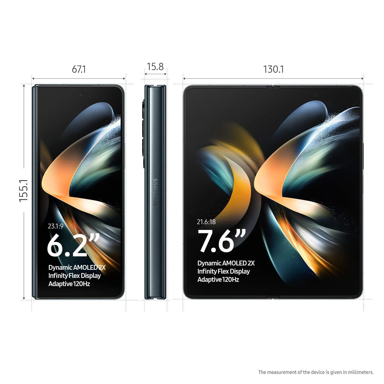 Samsung Galaxy Z Fold4 5G (Graygreen, 12GB RAM, 256GB Storage) Refurbished - Image 2