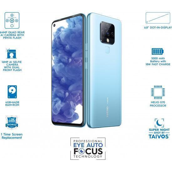 Tecno Camon 16 (Purist Blue, 64 GB) (4 GB RAM) Refurbished - Image 3