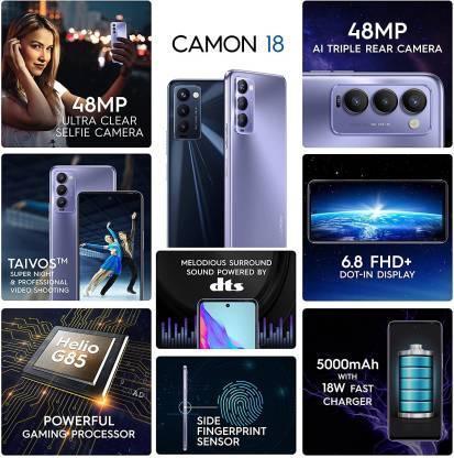 Tecno Camon 18 (Iris Purple, 128 GB) (4 GB RAM) Refurbished - Image 5