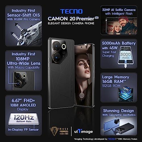 TECNO Camon 20 Premier 5G (Dark Welkin, 8GB RAM,512GB Storage)|8GB Expandable RAM| Industry 1st 50MP RGBW-Pro Camera| Segment 1st 108MP Ultra-Wide Macro Lens |6.67" 120Hz, 10bit AMOLED in-Display - Image 9