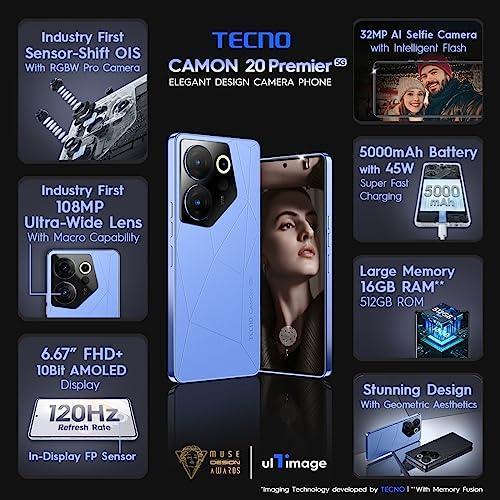 TECNO Camon 20 Premier 5G (Serenity Blue, 8GB RAM,512GB Storage) Refurbished - Image 9