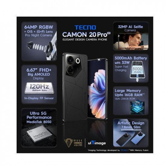 Tecno Camon 20 Pro 5G (Serenity Blue, 8GB RAM,256GB Storage) Refurbished - Image 9