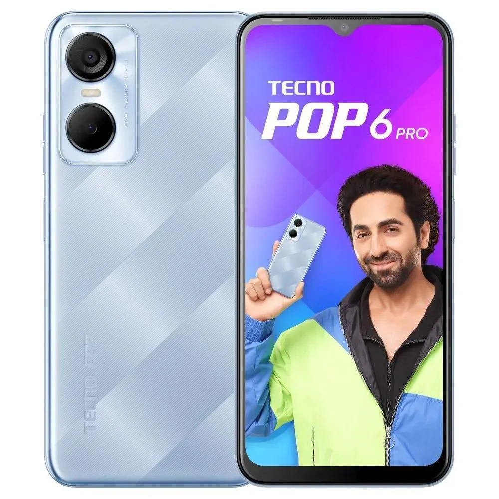 Tecno POP 6 Pro 32 GB, 2 GB RAM, Peaceful Blue, Mobile Phone Refurbished