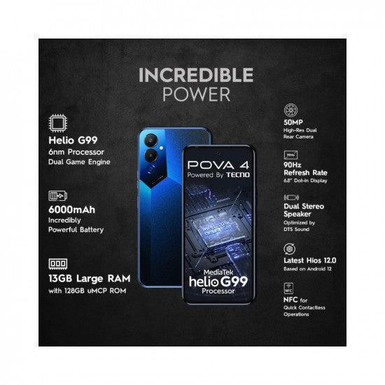TECNO POVA 4 (Cryolite Blue,8GB RAM,128GB Storage)| Helio G99 Processor Refurbished - Image 6