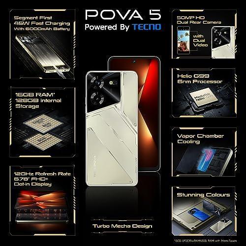 TECNO Pova 5 (Amber Gold, 8GB RAM,128GB Storage) Refurbished - Image 8