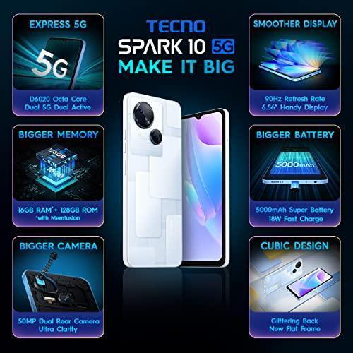 TECNO Spark 10 5G (Meta White, 8GB RAM,128GB Storage)|16GB Expandable RAM Refurbished - Image 6