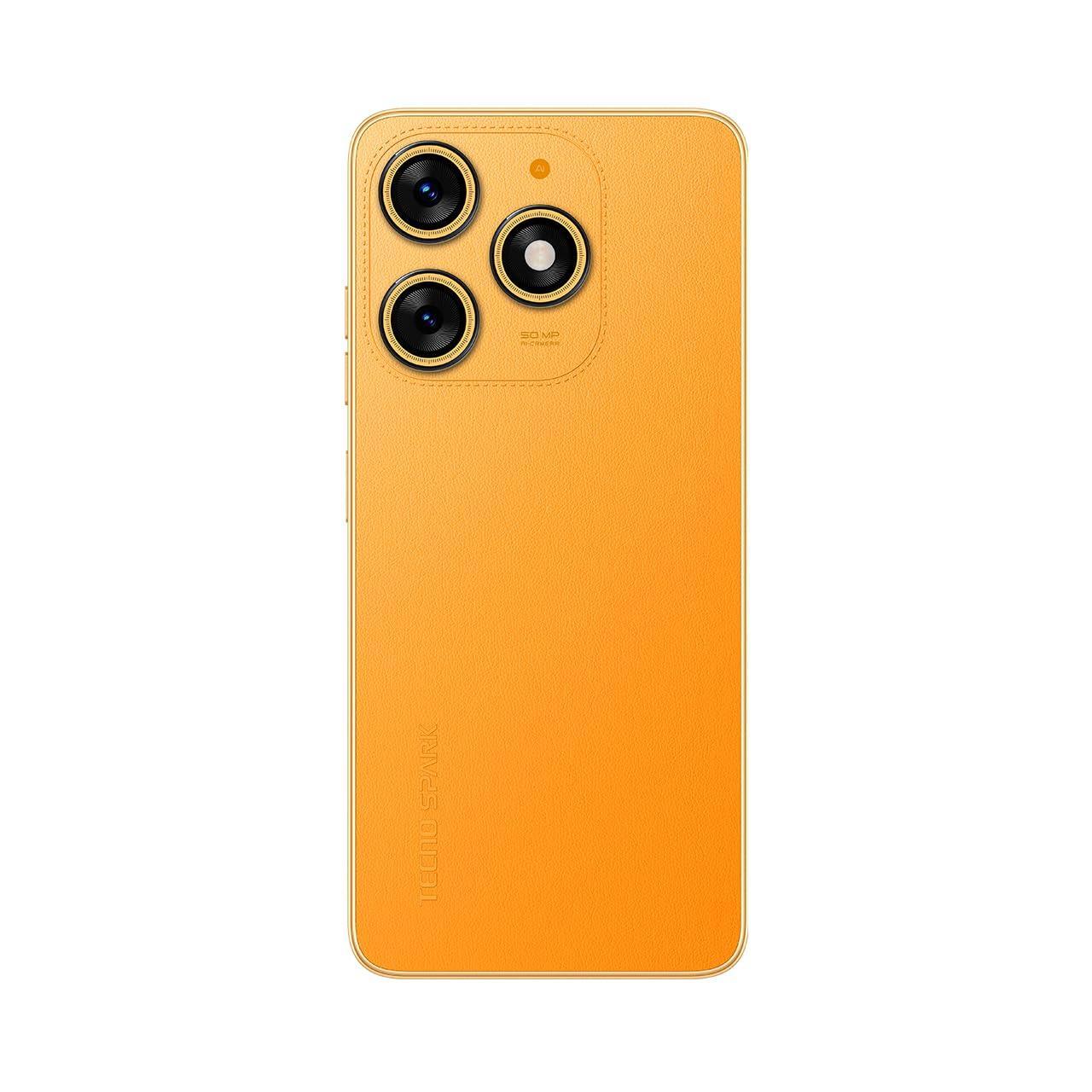 TECNO Spark 10 (Magic Skin Orange, 8GB RAM,128GB Storage)| 50MP AI Dual Rear Camera Refurbished - Image 4