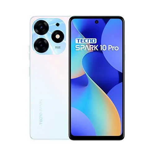 TECNO Spark 10 Pro (Pearl White, 8GB RAM,128GB Storage)|16GB Expandable RAM | 32 MP Selfie Camera| Glass Back and Flagship Triple Matrix Design