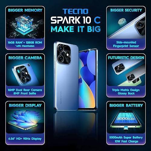 Tecno Spark 10C (Meta Blue, 8GB RAM, 128GB Storage) | 16GB RAM (8GB Extended RAM) - Image 19