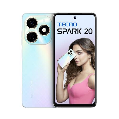 TECNO Spark 20 | Cyber White, (16GB*+256GB)| 32MP Selfie + 50MP Main Camera| 90Hz Dot-in Display with Dynamic Port & Dual Speakers with DTS| 5000mAh Battery |18W Type-C| Helio G85 Processor