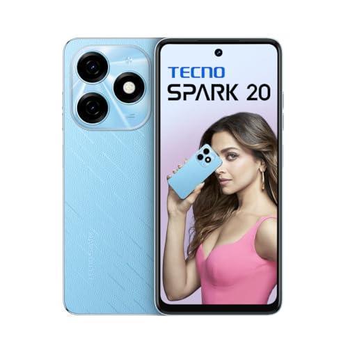 TECNO Spark 20 | Magic Skin Blue, (16GB*+128GB)| 32MP Selfie + 50MP Main Camera| 90Hz Dot-in Display with Dynamic Port & Dual Speakers with DTS| 5000mAh Battery |18W Type-C| Helio G85 Processor