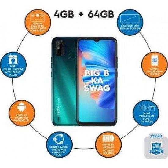 Tecno Spark 6 Go Ice Jadeite, 4GB RAM, 64GB Storage Refurbished - Image 2