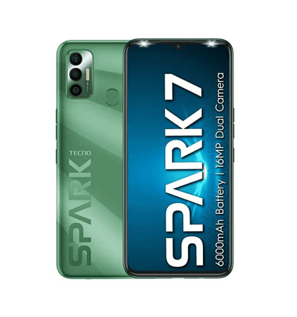 Tecno Spark 7 (Spruce Green, 2GB RAM, 32 GB Storage) - Used