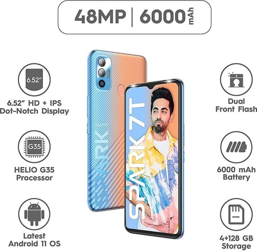 Tecno Spark 7T (Nebula Orange, 128 GB) (4 GB RAM) Refurbished - Image 3
