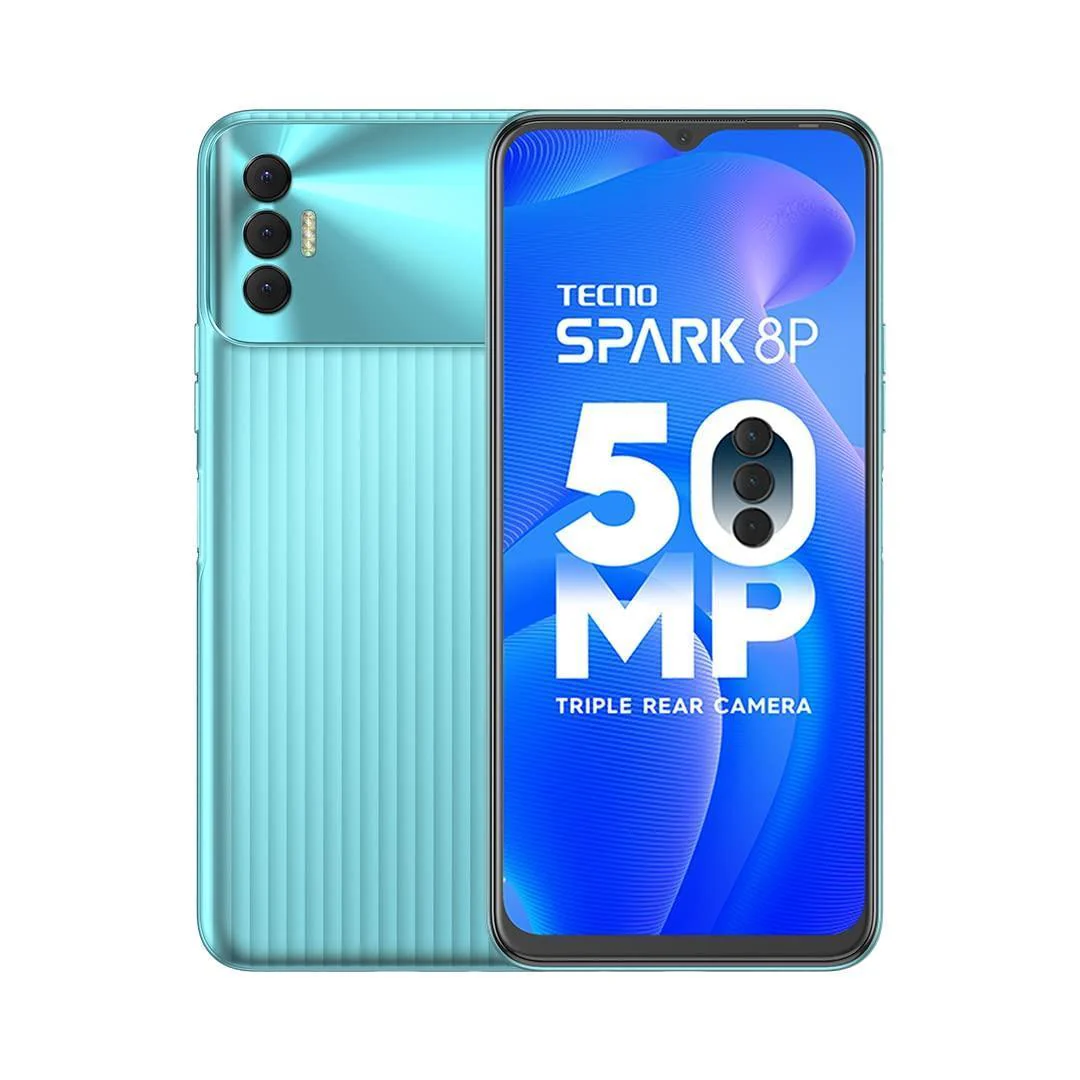 TECNO Spark 8P (Turquoise Cyan, 4GB RAM,64GB Storage)| 50MP SuperNight Camera | Upto 7GB RAM | 18W Flash Charger