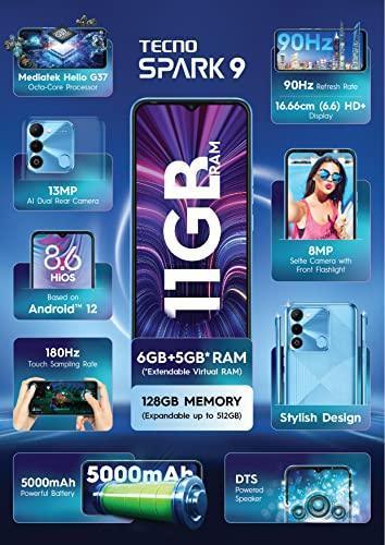 TECNO Spark 9 (Sky Mirror, 6GB RAM,128GB Storage) | 11GB Expandable RAM Refurbished - Image 6