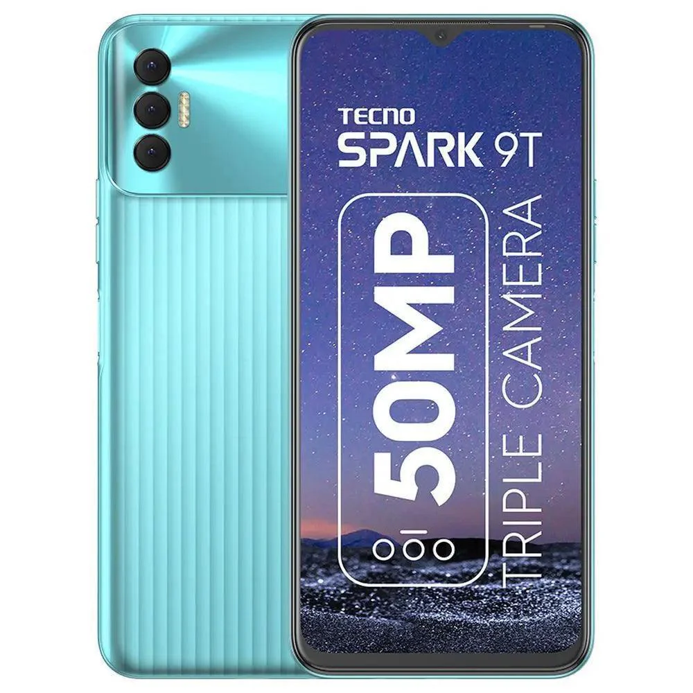 Tecno Spark 9T 64 GB, 4 GB RAM, Turquoise Cyan, Mobile Phone Refurbished
