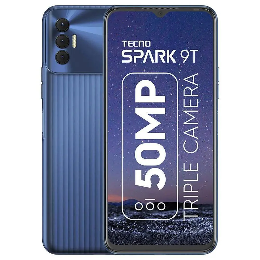 Tecno Spark 9T 64 GB, 4 GB RAM, Atlantic Blue, Mobile Phone Refurbished