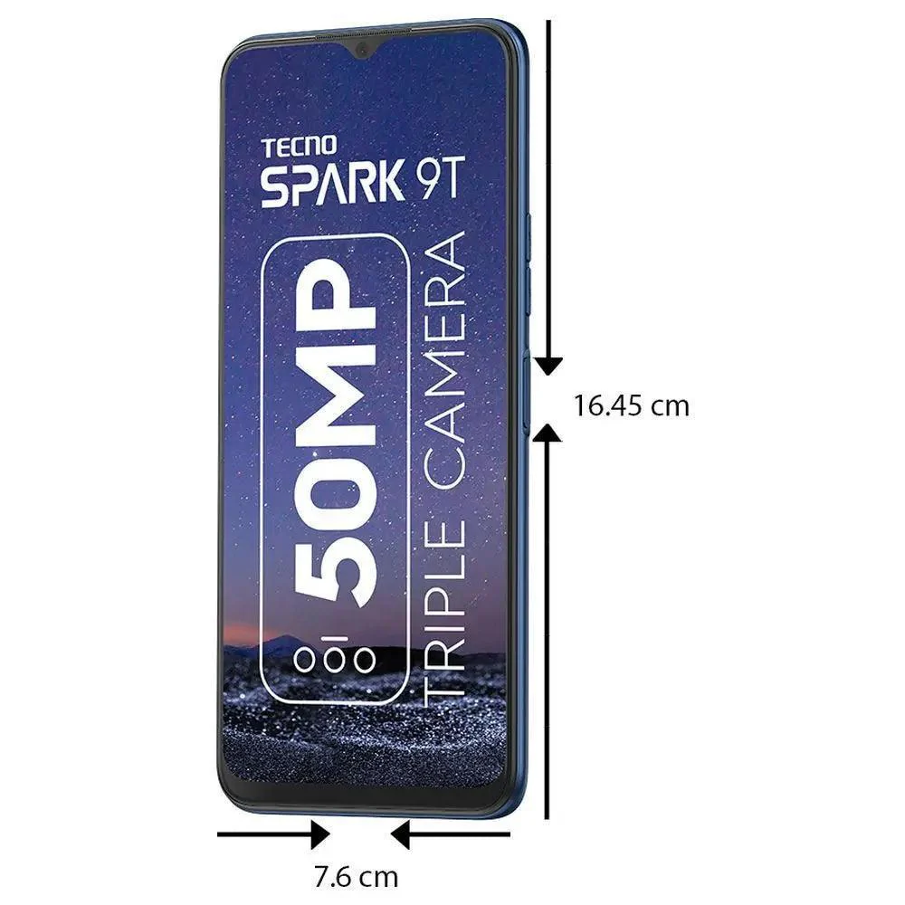 Tecno Spark 9T 64 GB, 4 GB RAM, Atlantic Blue, Mobile Phone Refurbished - Image 3