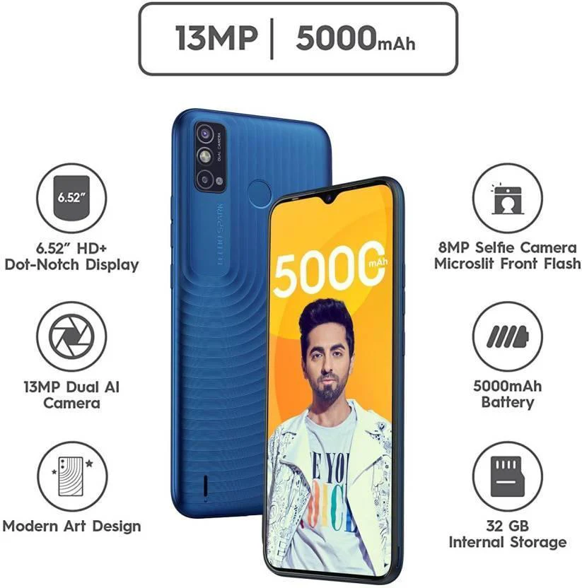Tecno Spark Go 2021 (Galaxy Blue, 32 GB) (2 GB RAM) Refurbished - Image 3