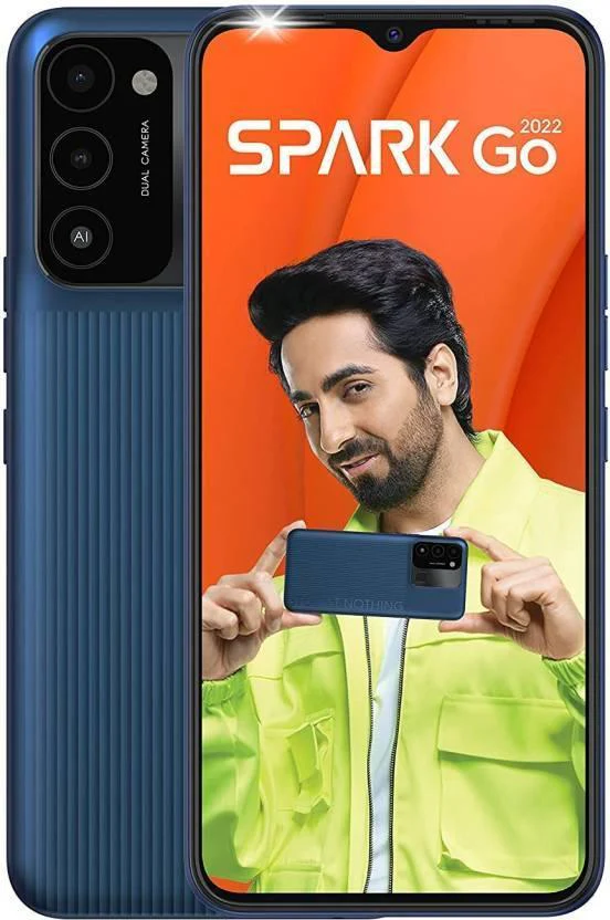 Tecno Spark Go 2022 (Atlantic Blue, 32 GB)  (2 GB RAM) Refurbished