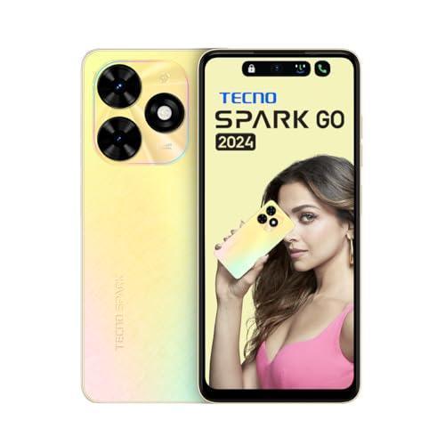 TECNO Spark GO 2024 (Alpenglow Gold, (4GB RAM+128GB Storage)|90Hz Dot-in Display with Dynamic Port |13MP Dual Rear Camera | Side FP Sensor | Octacore Processor | 5000mAh Battery| Dual Stereo Speaker