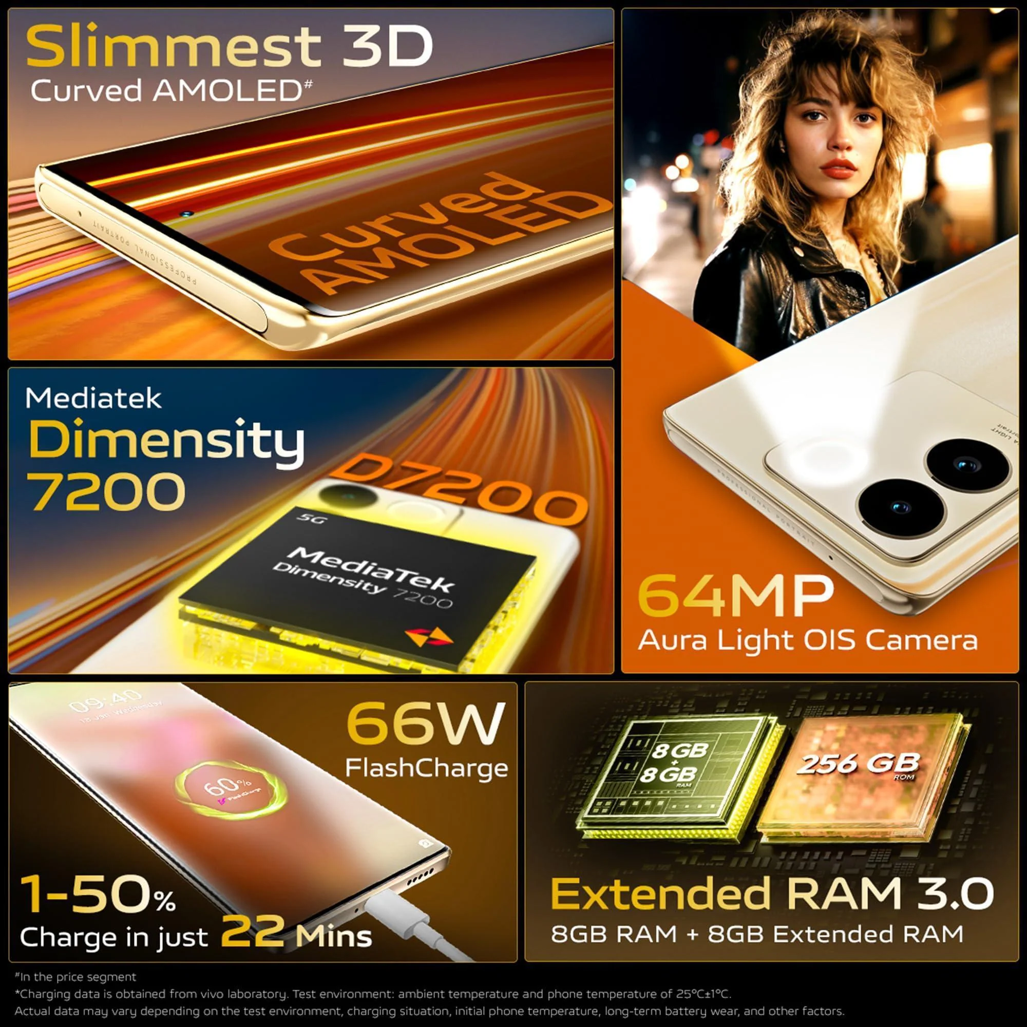 Vivo T2 Pro 5G (Dune Gold, 256 GB) (8 GB RAM) Refurbished - Image 2