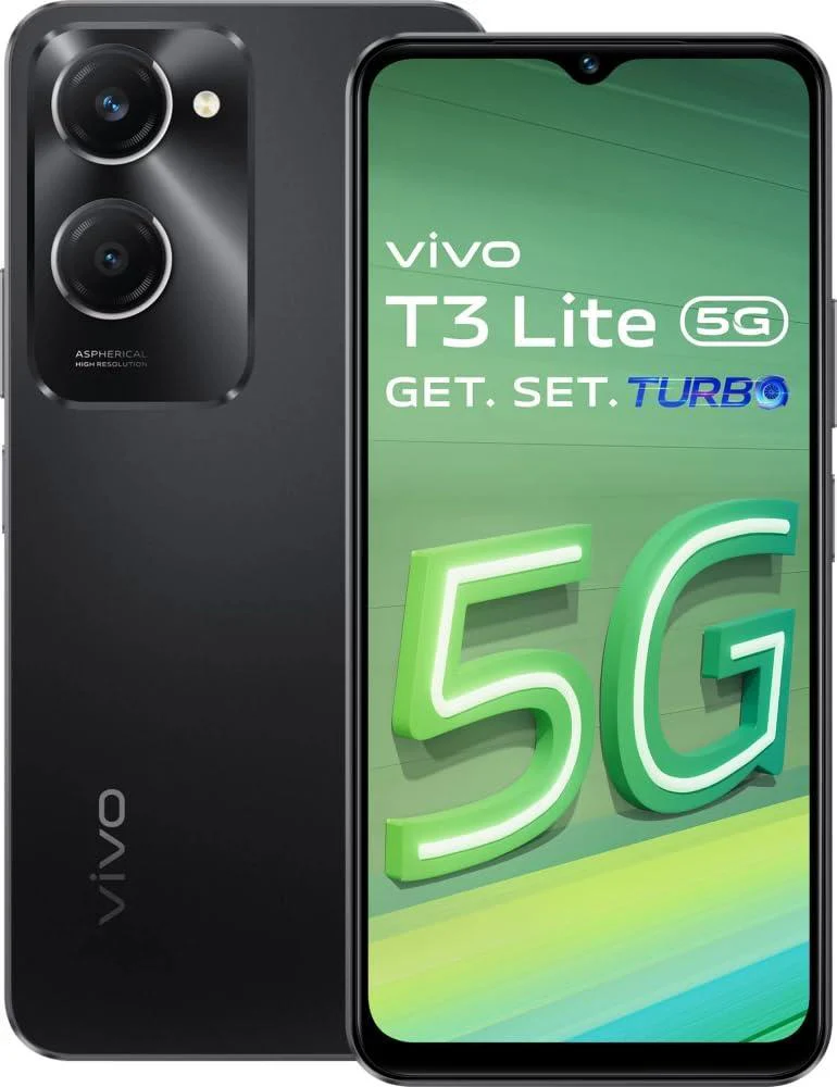 Vivo T3 Lite 5G Smartphone (Majestic Black, 6GB Ram 128GB Storage) Used