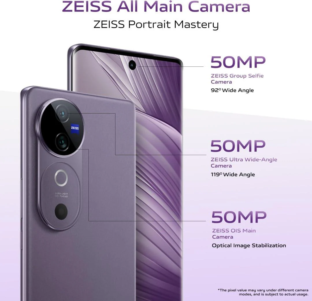 Vivo V40 5G Smartphone (Lotus Purple, 8GB RAM, 256GB Storage) Refurbished - Image 5