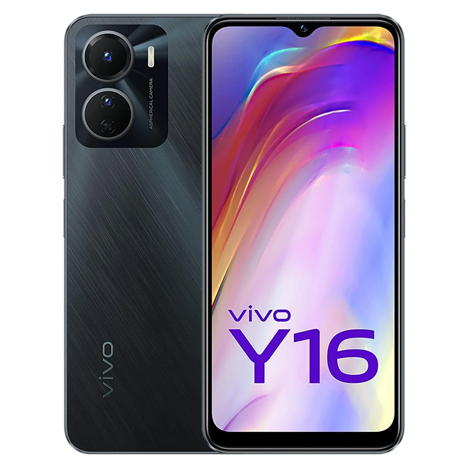 Vivo Y16 (Stellar Black, 4GB RAM, 64GB Storage) Refurbished