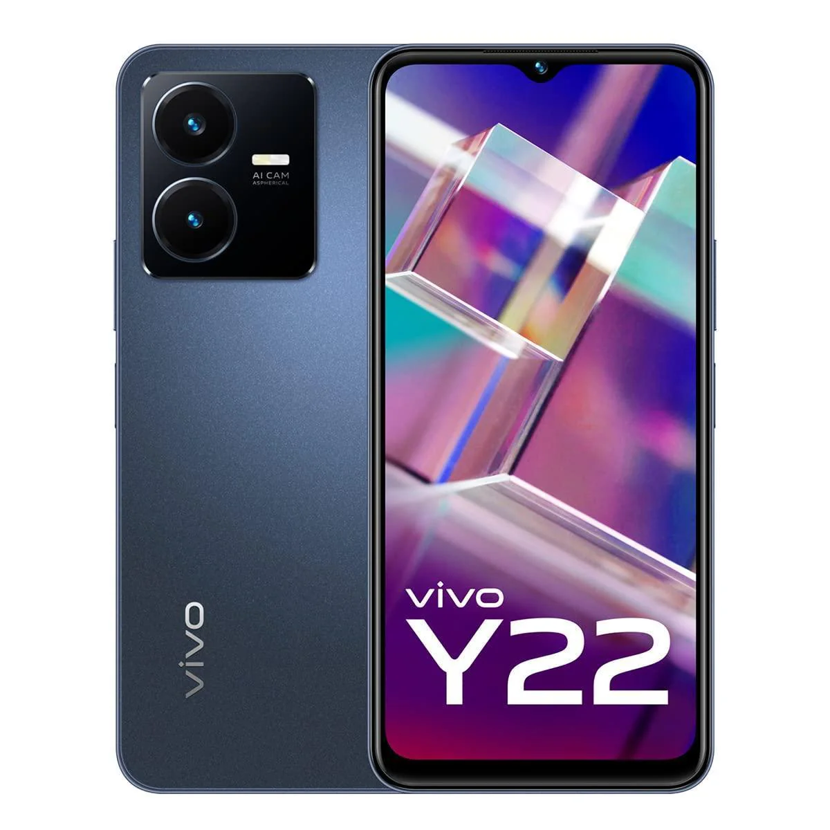 Vivo Y22 (Starlit Blue, 4GB RAM, 128GB Storage) Preowned