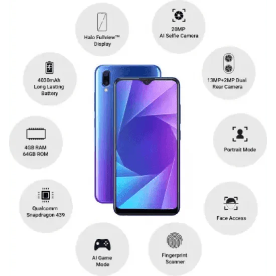 Vivo Y95 (Nebula Purple, 64 GB) (4 GB RAM) refurbished - Image 3
