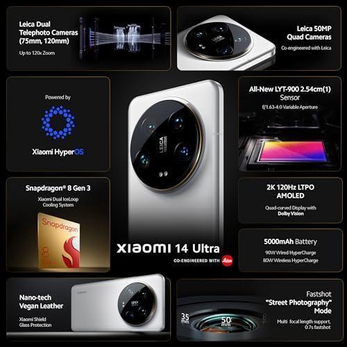 Xiaomi 14 Ultra (White, 16GB RAM, 512GB Storage) | 50 MP Leica Quad Camera Used - Image 9