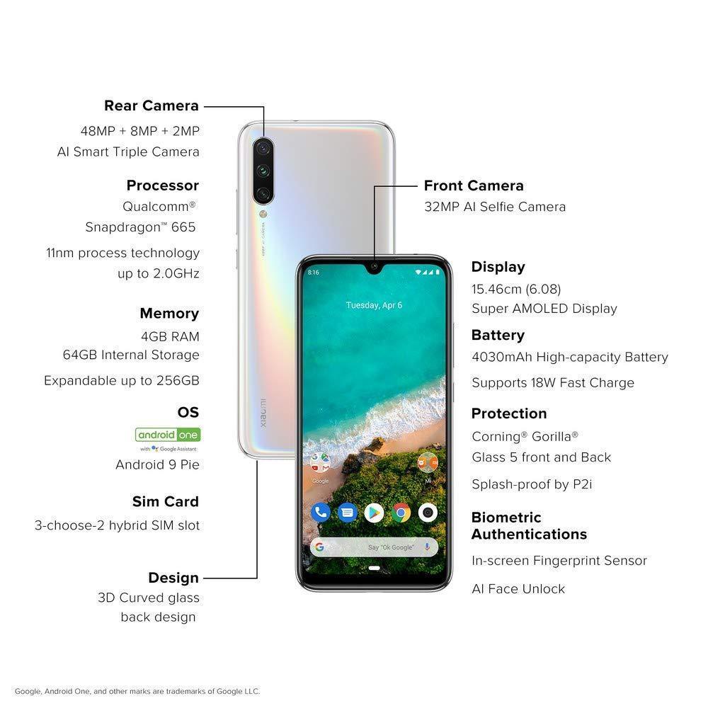 Xiaomi Mi A3 (More Than White, 4GB RAM, 64GB Storage) Refurbished - Image 7