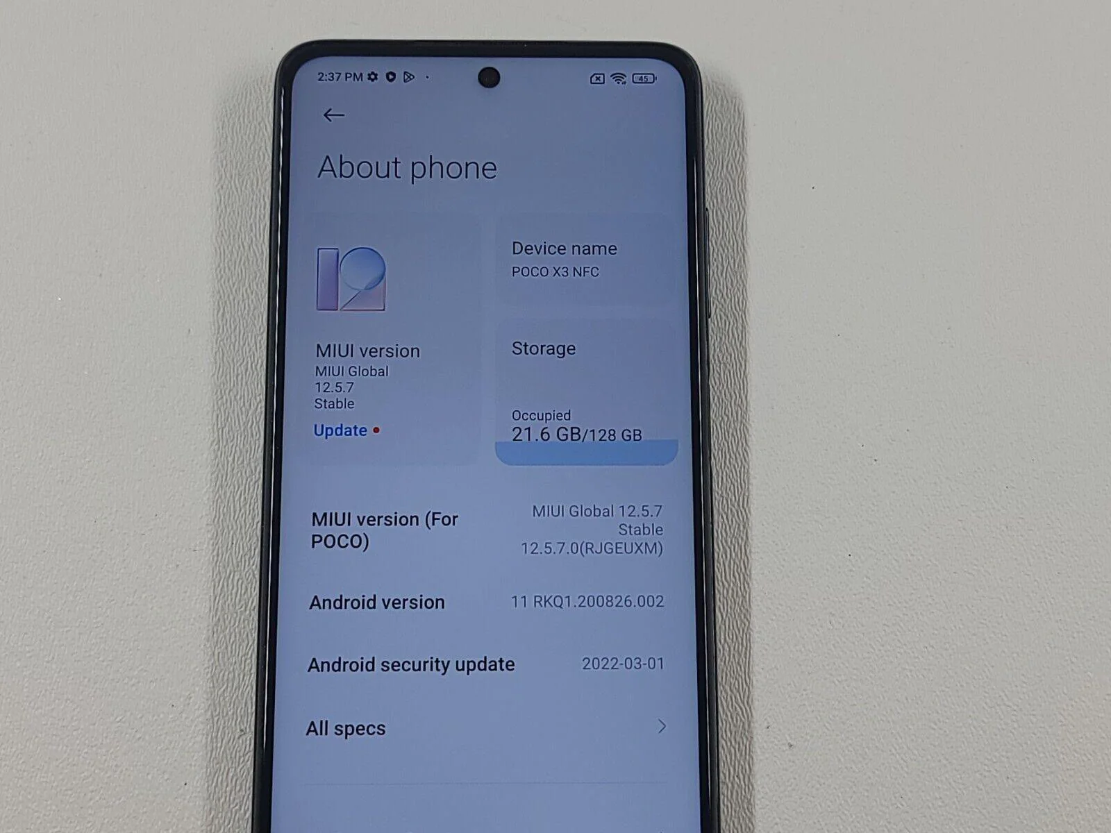 Xiaomi POCO X3 NFC (M2007J20CG) 128GB Dual SIM Refurbished - Image 5